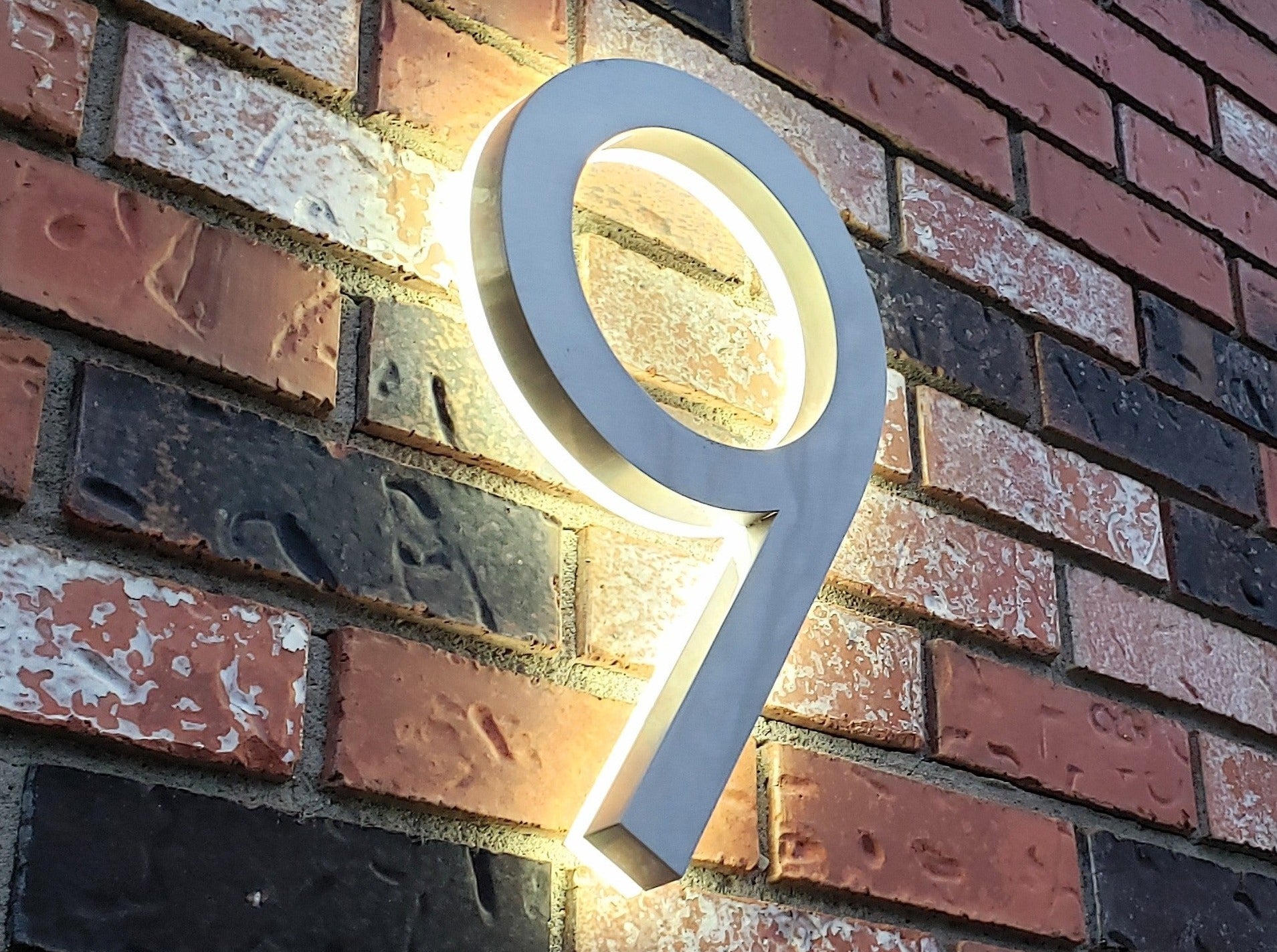 Luminous shop house numbers