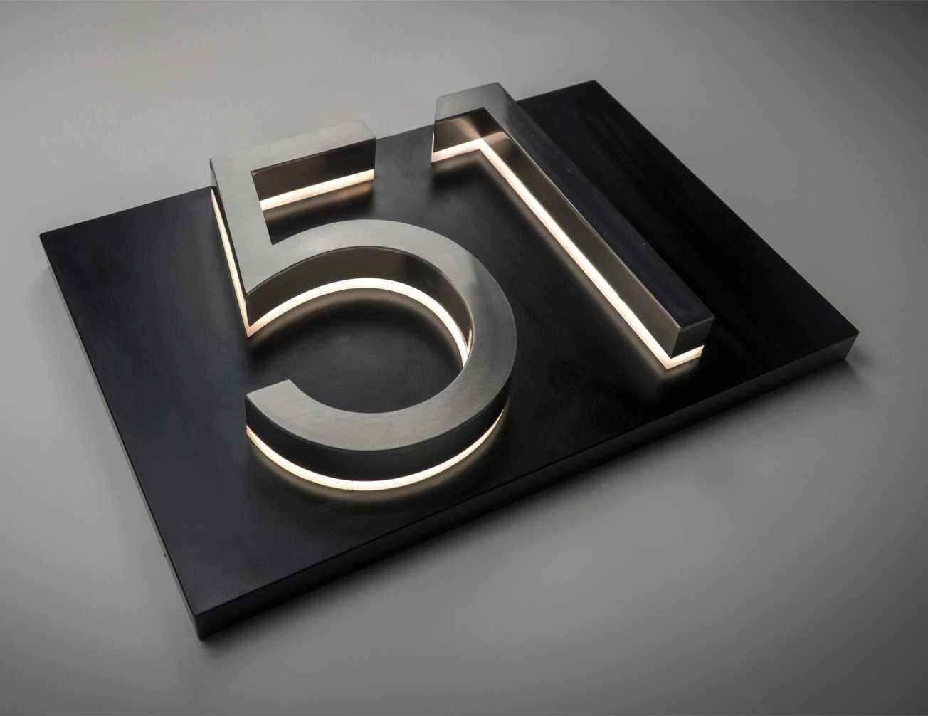 New Metal Backer Sold Separately for 6",8" and 10" inches House Numbers - House Numbers Canada