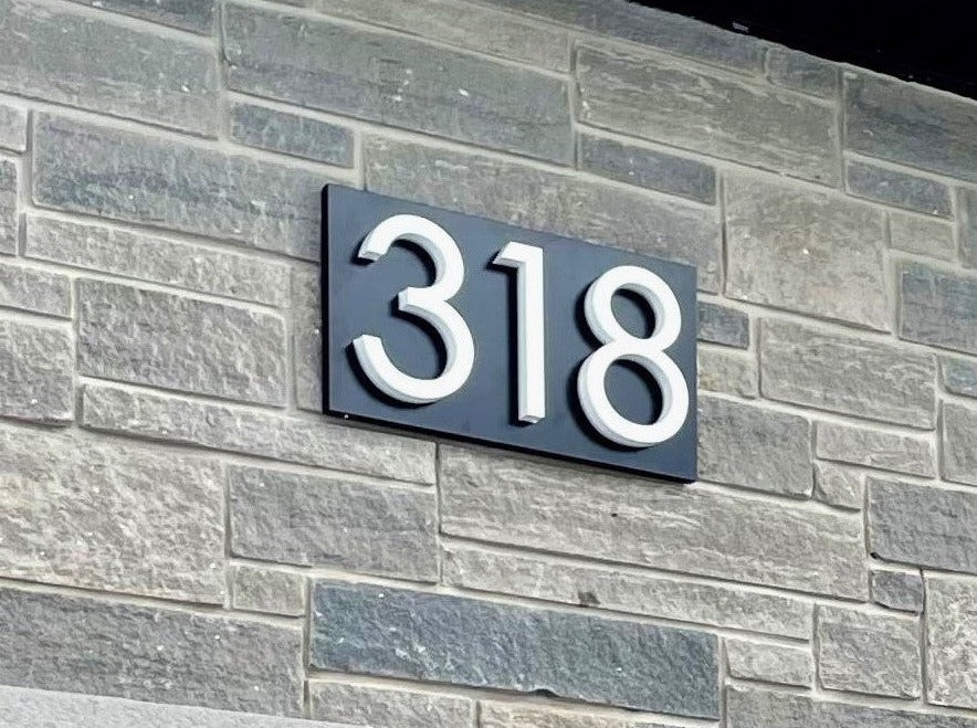 House Number Backer Plate - House Numbers Canada