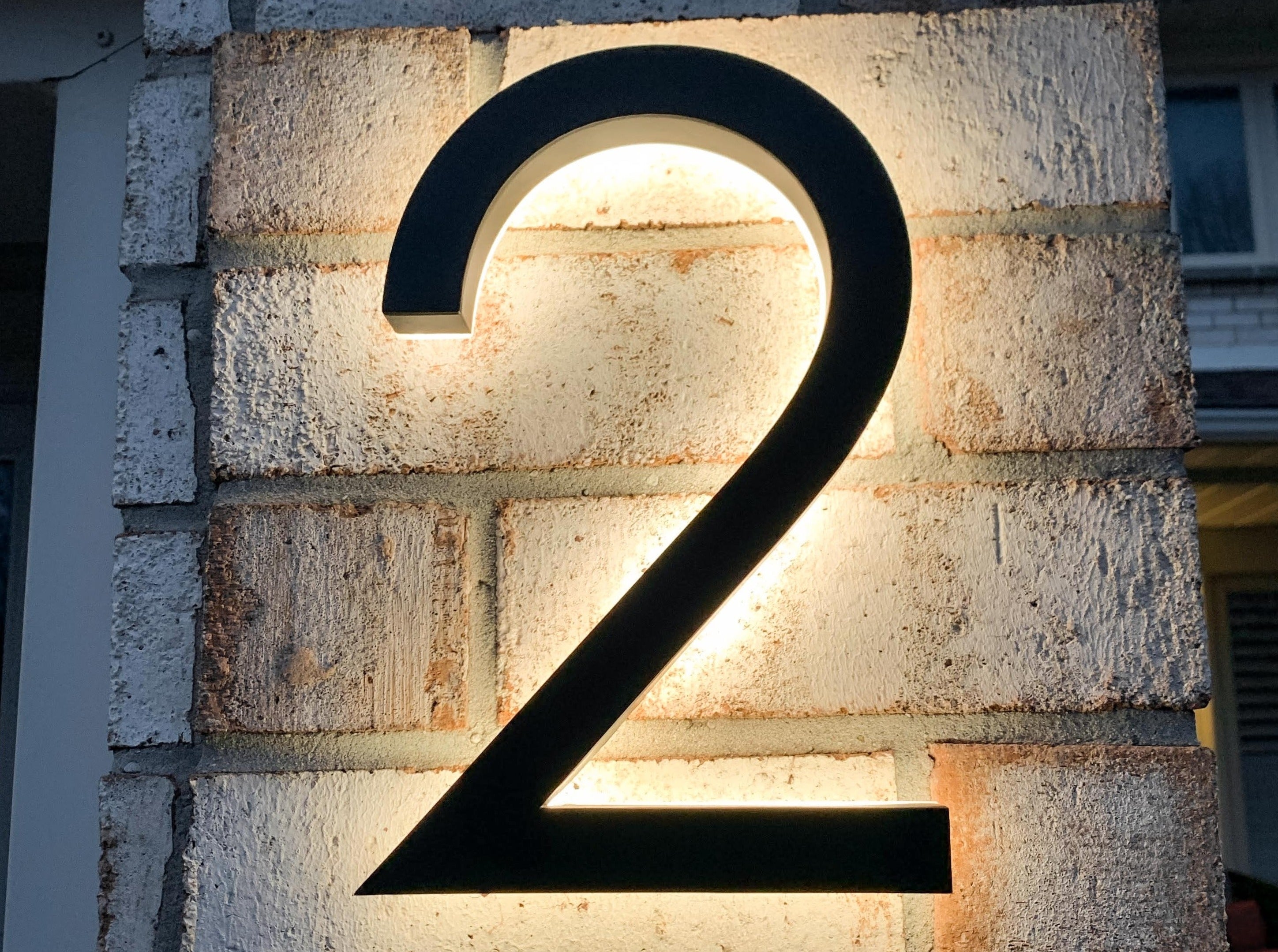 Luminous shop house numbers
